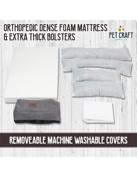 Cama Ortopédica para Perros Mediana Pet Craft 76.2x50.8cm