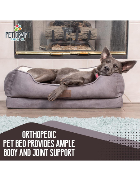Cama Ortopédica para Perros Mediana Pet Craft 76.2x50.8cm