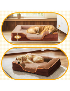 Cama ortopédica para perros DUMOS 71x58cm marrón lavable 2