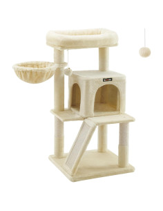 Árbol para Gatos Feandrea UPCT51M Beige 96 cm con Rascador