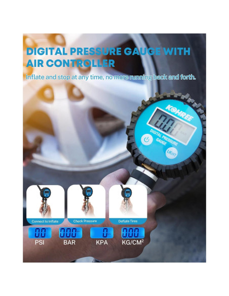 Compresor de Aire Kohree 12V Pesado 150 PSI 7.06 CFM