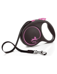Correa retráctil Flexi negra 5m para perros hasta 50kg