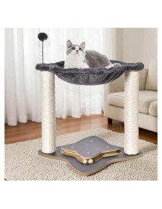 Árbol para Gatos Simple Deluxe 4-en-1 con Hamaca y Rascador
