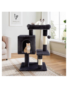 Torre para Gatos Allewie 73.94 cm Gris Oscuro con Plataformas