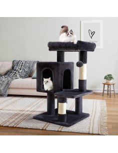 Torre para Gatos Allewie 73.94 cm Gris Oscuro con Plataformas 2