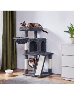 Árbol para Gatos Yaheetech 102 cm con Hamaca y Plataforma 2