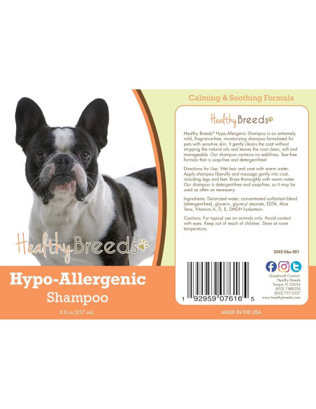 Champú Hipoalergénico Healthy Breeds para Bulldog Francés 226 g
