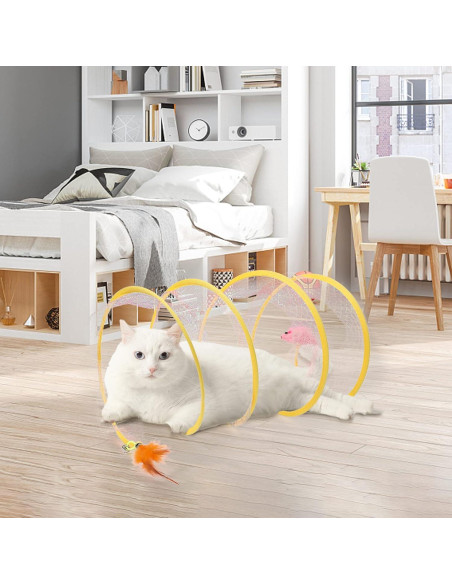 Túnel de Gato Plegable TEASIK - Grande, Interactivo, 50cm