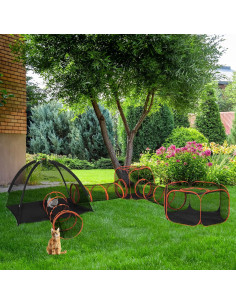 Túnel para Gatos VINGLI 6 en 1, Recinto Exterior Plegable 2