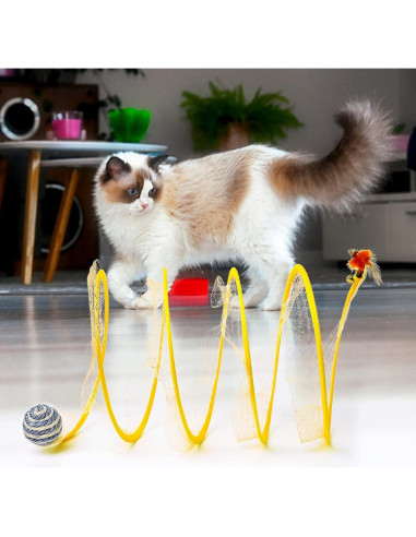 Túnel de Gato Plegable TEASIK - Grande, Interactivo, 50cm