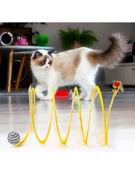 Túnel de Gato Plegable TEASIK - Grande, Interactivo, 50cm