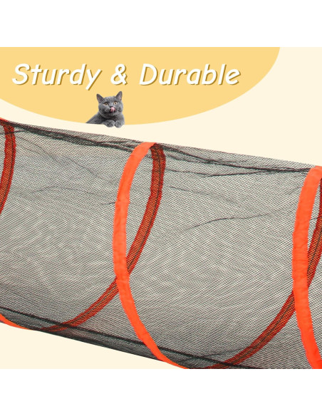 Túnel para Gatos VINGLI 6 en 1, Recinto Exterior Plegable