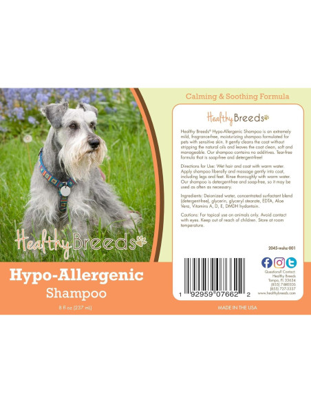 Champú Hipoalergénico Healthy Breeds para Schnauzer Miniatura 236 ml