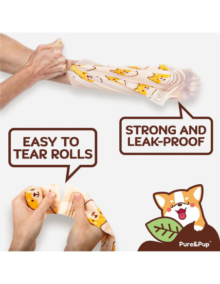 Bolsas de Poop Compostables Pure & Pup - 270 Unidades