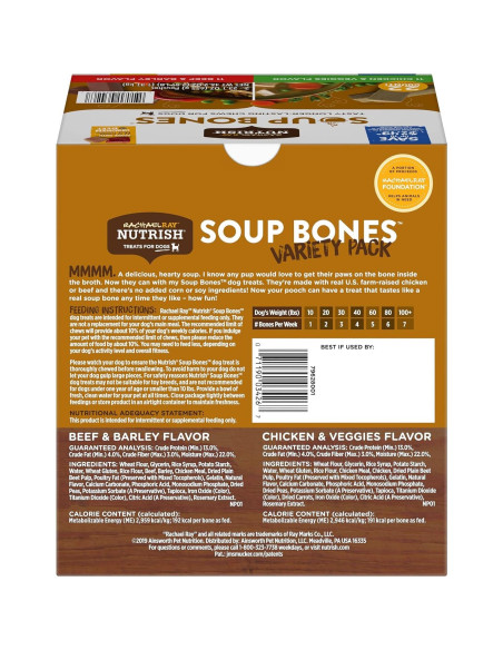 Masticables para Perros Rachael Ray Nutrish Soup Bones 22 Unidades