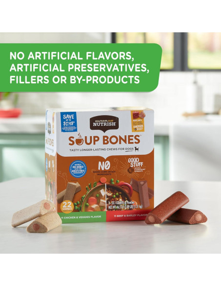 Masticables para Perros Rachael Ray Nutrish Soup Bones 22 Unidades