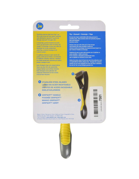 Herramienta de Deshedding JW Pet Company para Perros - Acero Inoxidable