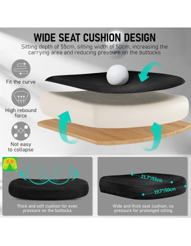 Silla de Oficina Ergonómica BESTFAIR 2202H con Soporte Lumbar