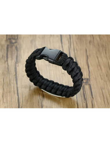 Pulsera de Paracord Masónica para Hombre - Acero Inoxidable 23 cm