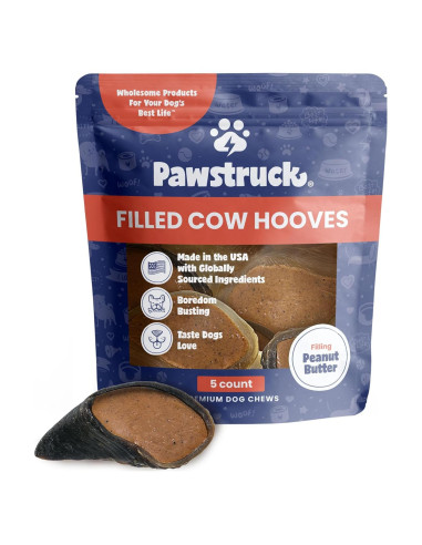 Golosinas para Perros Pawstruck Pezuñas de Vaca Rellenas 5 Unidades