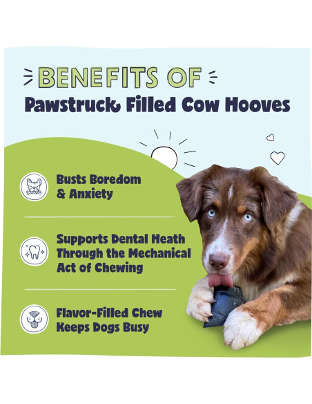 Golosinas para Perros Pawstruck Pezuñas de Vaca Rellenas 5 Unidades