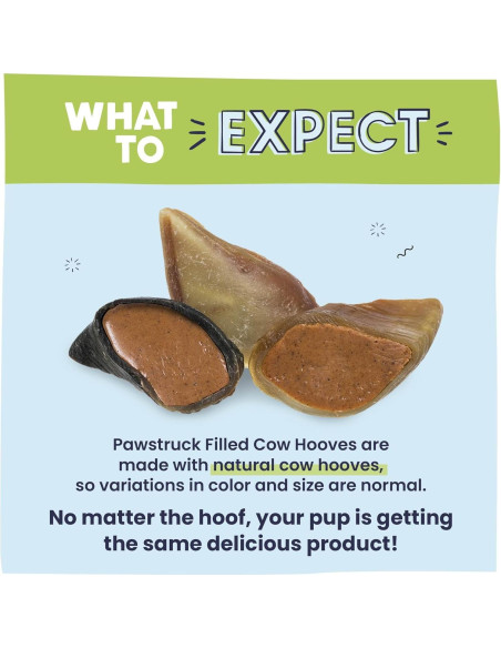 Golosinas para Perros Pawstruck Pezuñas de Vaca Rellenas 5 Unidades