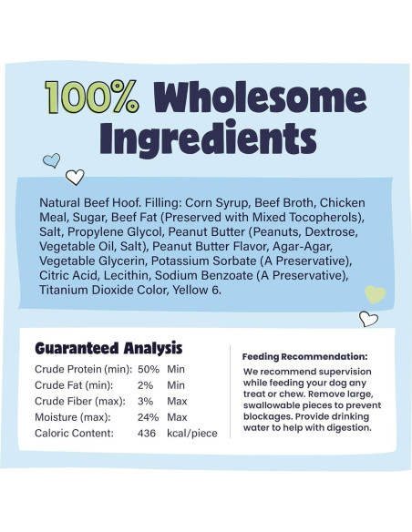 Golosinas para Perros Pawstruck Pezuñas de Vaca Rellenas 5 Unidades