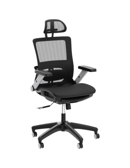 Silla de Oficina Ergonómica COLAMY 2577F Negra con Reposapiés
