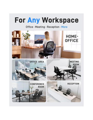 Silla de Oficina Ergonómica amseatec LY-9053 Beige con Respaldo de Malla