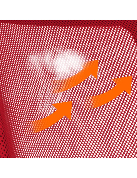 Silla de Oficina Ergonómica Yaheetech Roja con Soporte Lumbar