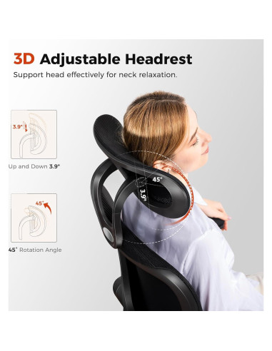 Silla de Oficina GTRACING Ergonómica con Soporte Lumbar 150 kg