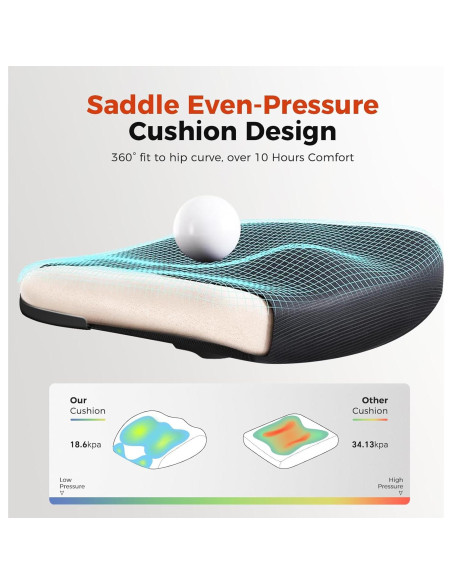 Silla de Oficina GTRACING Ergonómica con Soporte Lumbar 150 kg