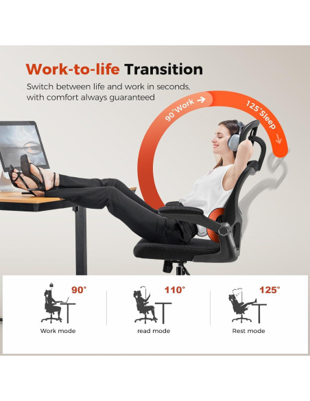 Silla de Oficina GTRACING Ergonómica con Soporte Lumbar 150 kg