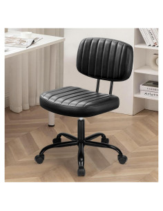 Silla de Escritorio DUMOS Ajustable sin Reposabrazos Negro