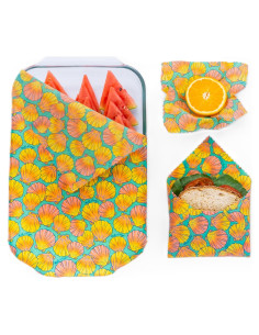 Paquete de 3 Envolturas de Cera de Abeja Meli Wraps Ecológicas