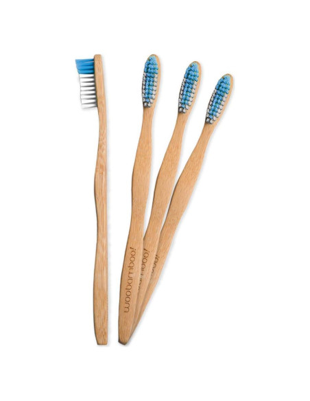 Cepillo de Dientes de Bambú Woobamboo - Adulto - Súper Suave - 4 Unidades