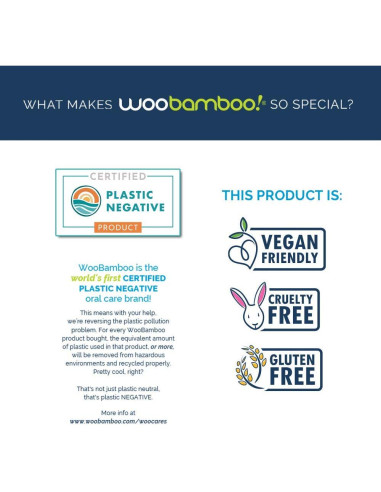 Cepillo de Dientes de Bambú Woobamboo - Adulto - Súper Suave - 4 Unidades