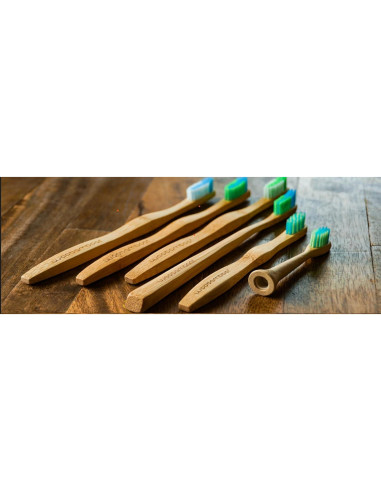 Cepillo de Dientes de Bambú Woobamboo - Adulto - Súper Suave - 4 Unidades