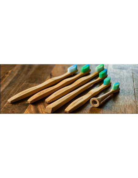 Cepillo de Dientes de Bambú Woobamboo - Adulto - Súper Suave - 4 Unidades