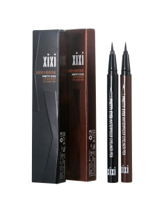 Delineador Líquido Impermeable Vtrem 2 Piezas Negro/Marrón