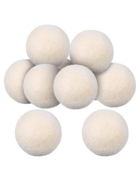 12 Bolas de Secadora de Lana Orgánica JOUTYFOR 7.5 cm