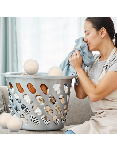 12 Bolas de Secadora de Lana Orgánica JOUTYFOR 7.5 cm