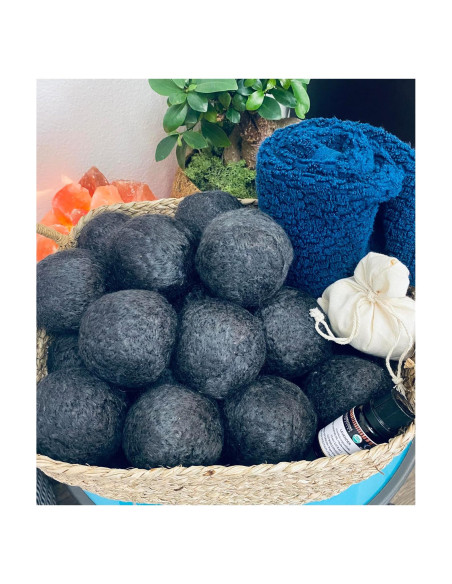 Bolas de Secado de Bambú Orgánico Infundidas con Carbón Activado - Juego de 3