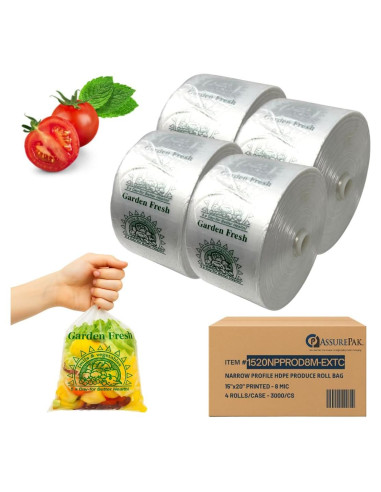 Rollos de Bolsas Transparentes Retail Bags Direct - 3000 Unidades - 38x51cm