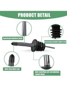 Juego de Vertedores de Licor WAFJAMF 6 Pcs Acero Inoxidable 2