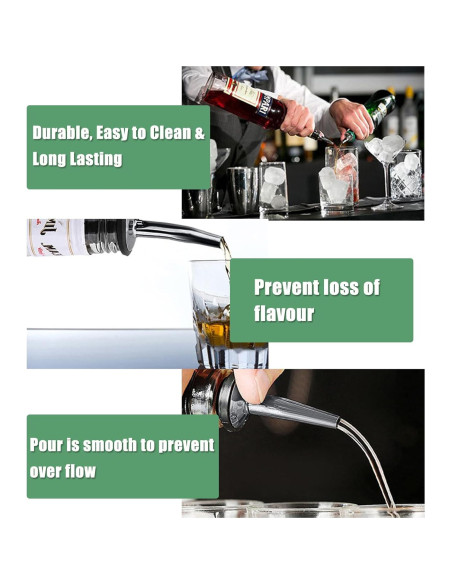 Juego de Vertedores de Licor WAFJAMF 6 Pcs Acero Inoxidable