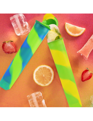 6 Moldes de Silicona para Paletas SAYAYA - Color Mezclado
