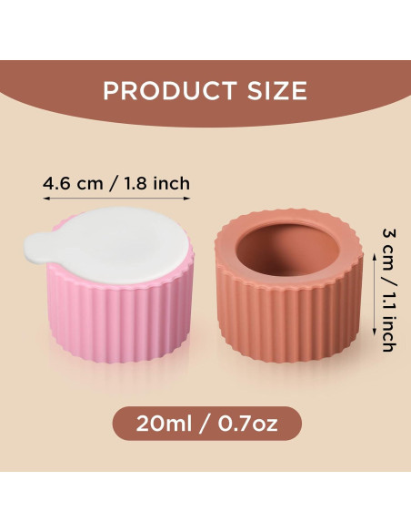 Frascos de Silicona RONRONS 20ml Aprobados por TSA - 4 Unidades