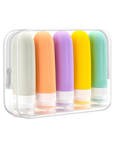 Set de 5 Botellas de Silicona Reutilizables XMOSNZ 85g A Prueba de Fugas