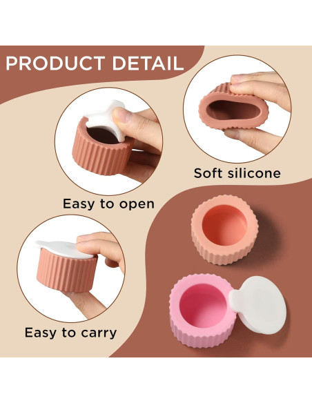 Frascos de Silicona RONRONS 20ml Aprobados por TSA - 4 Unidades